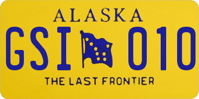 AK license plate GSI010