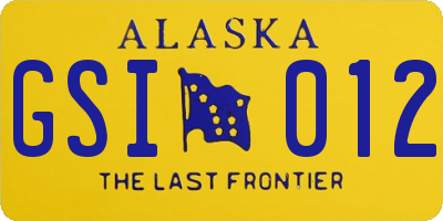 AK license plate GSI012