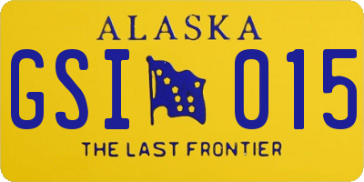 AK license plate GSI015