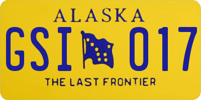 AK license plate GSI017