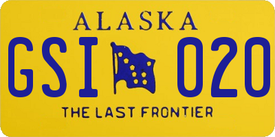AK license plate GSI020