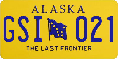 AK license plate GSI021