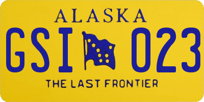 AK license plate GSI023