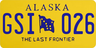 AK license plate GSI026