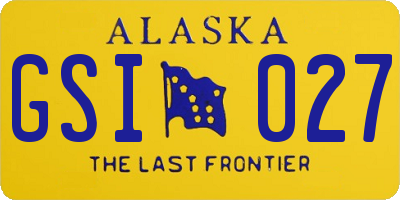 AK license plate GSI027