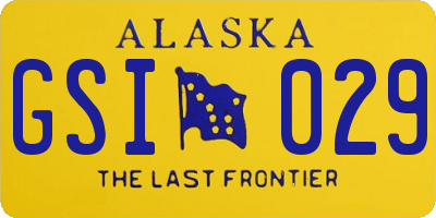 AK license plate GSI029