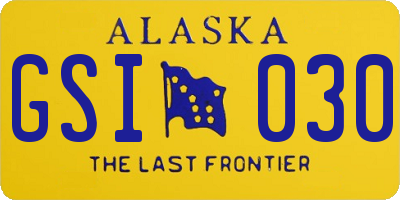 AK license plate GSI030