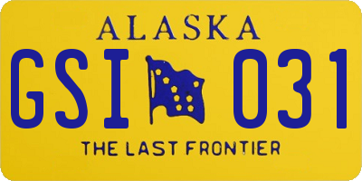 AK license plate GSI031