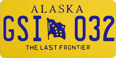 AK license plate GSI032