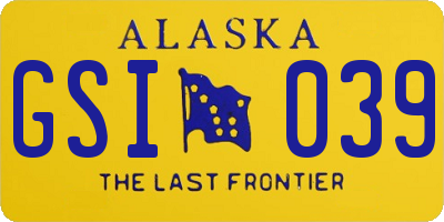 AK license plate GSI039