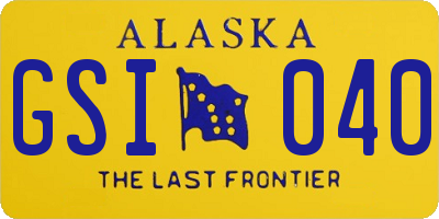 AK license plate GSI040