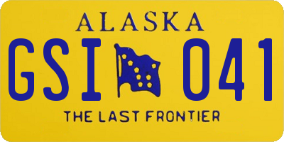 AK license plate GSI041