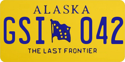 AK license plate GSI042