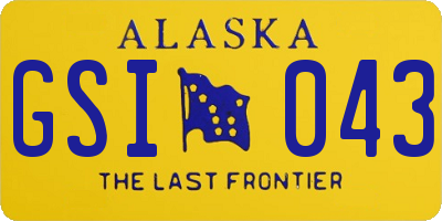 AK license plate GSI043