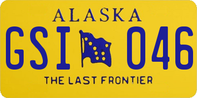 AK license plate GSI046