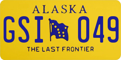 AK license plate GSI049