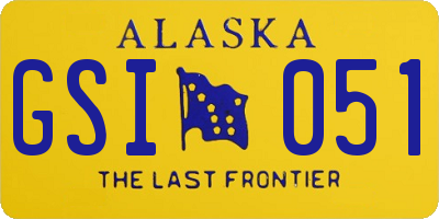 AK license plate GSI051