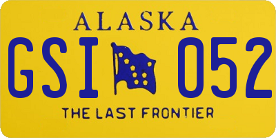 AK license plate GSI052