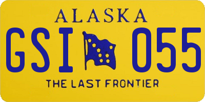 AK license plate GSI055