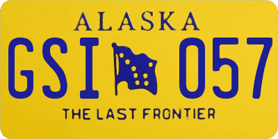 AK license plate GSI057