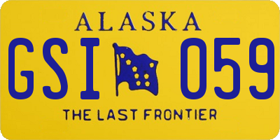 AK license plate GSI059