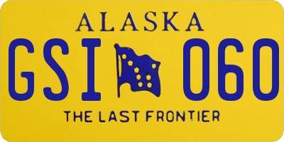 AK license plate GSI060