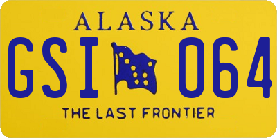 AK license plate GSI064