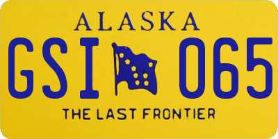 AK license plate GSI065