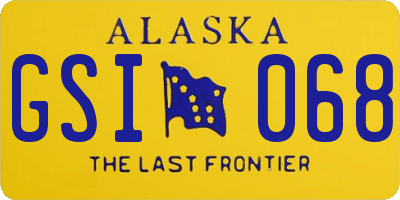 AK license plate GSI068