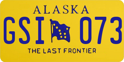 AK license plate GSI073