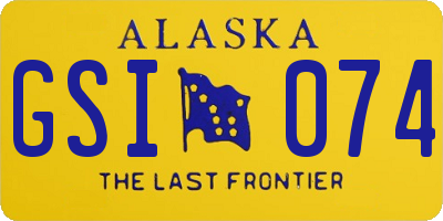 AK license plate GSI074