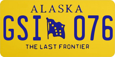 AK license plate GSI076