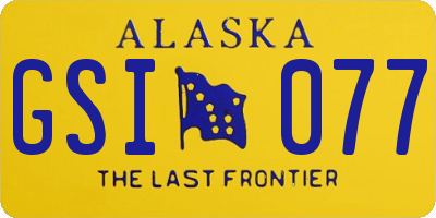 AK license plate GSI077