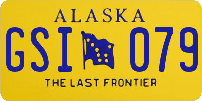 AK license plate GSI079