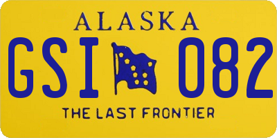 AK license plate GSI082