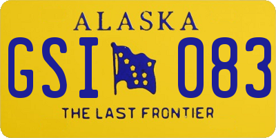 AK license plate GSI083