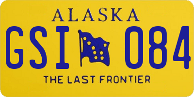 AK license plate GSI084