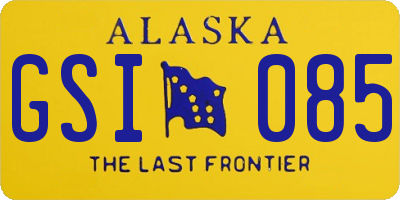 AK license plate GSI085