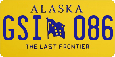 AK license plate GSI086