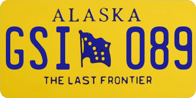 AK license plate GSI089