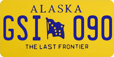 AK license plate GSI090