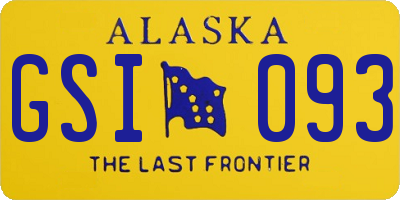 AK license plate GSI093