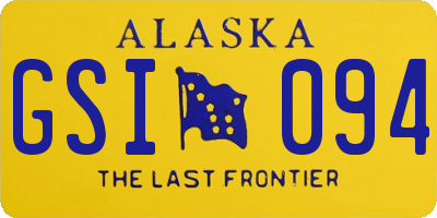 AK license plate GSI094