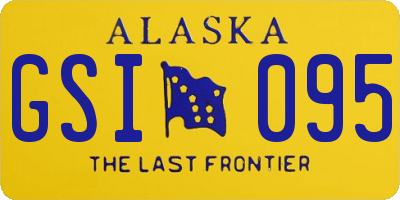 AK license plate GSI095