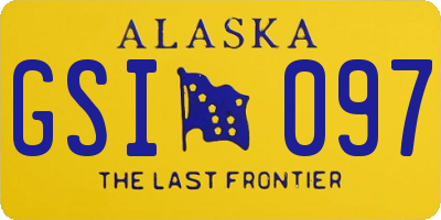 AK license plate GSI097