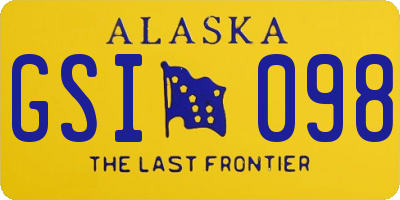 AK license plate GSI098