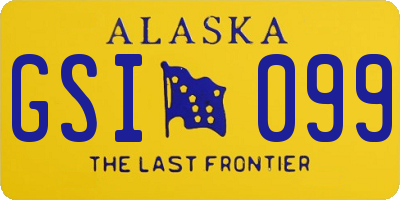 AK license plate GSI099