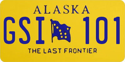 AK license plate GSI101
