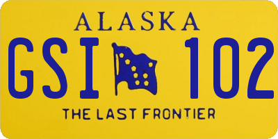 AK license plate GSI102