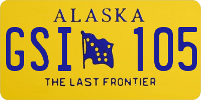 AK license plate GSI105